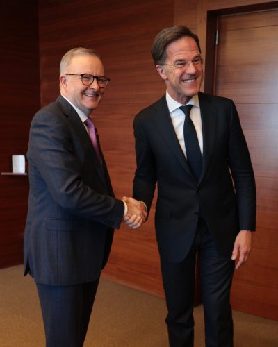 A pleasure to meet with @markrutte, Prime Minister of The...