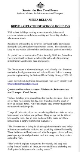 With school holidays beginning, please remember to take extra care on our...