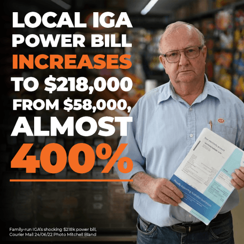 We must immediately  change course to cheap power sources so Australian...