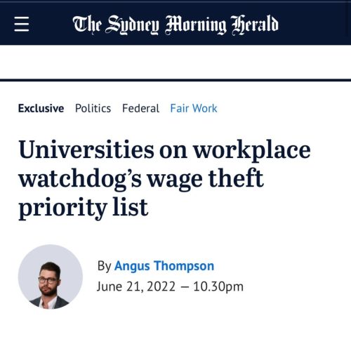 Wage theft is widespread in our universities and it is clearly linked to...
