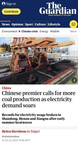 can someone remind me ... did china sign up to net zero? ...