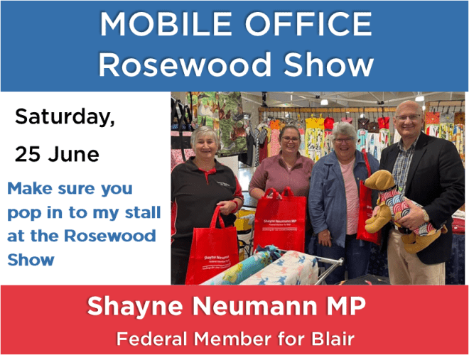 Shayne Neumann: I have a mobile office at the Rosewood Show tomorrow, Saturday 25 June…
