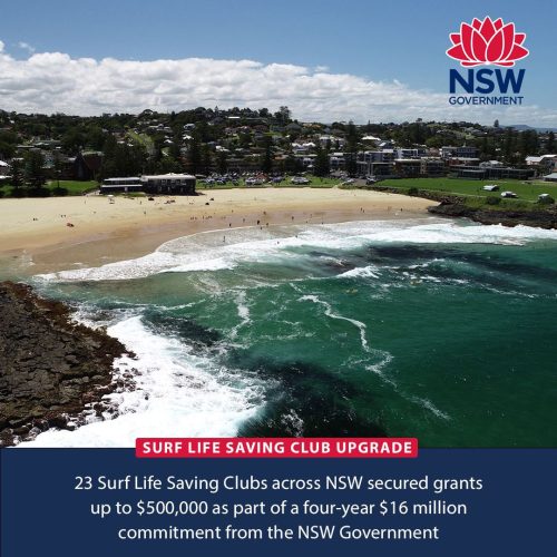 NSW Surf Life Saving Clubs are celebrating the latest round of funding of the...