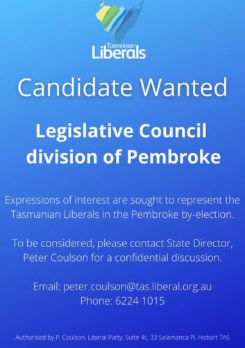 The Tasmanian Liberals have decided to contest the Pembroke ...