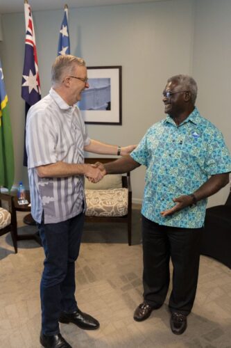 A productive meeting with Solomon Islands PM Manasseh Sogava...