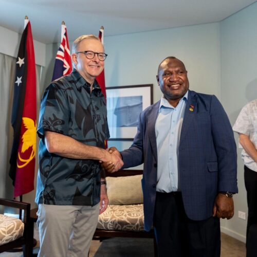 Pleased to meet with Papua New Guinea PM James Marape at the...