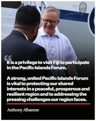 Anthony Albanese has travelled to Fiji today in his first vi...