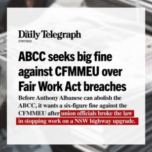 Albanese's top priority: making life easier for the CFMMEU....