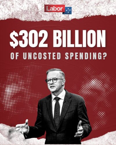 Liberal Party: Labor’s reckless spending would put upward pressure on inflation and i…