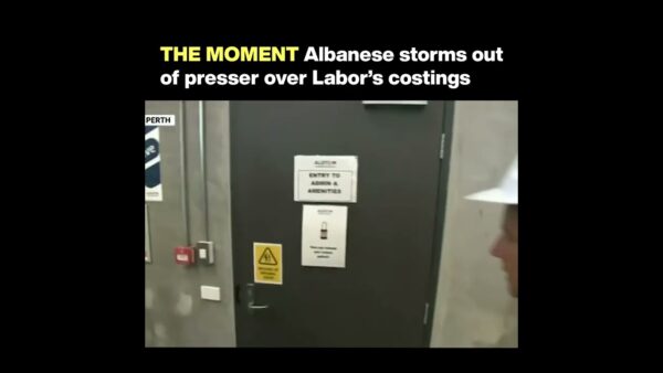 Liberal Party of Australia: Albanese leaves press conference, refusing to answer questions on Labor’s policy costings. #shorts