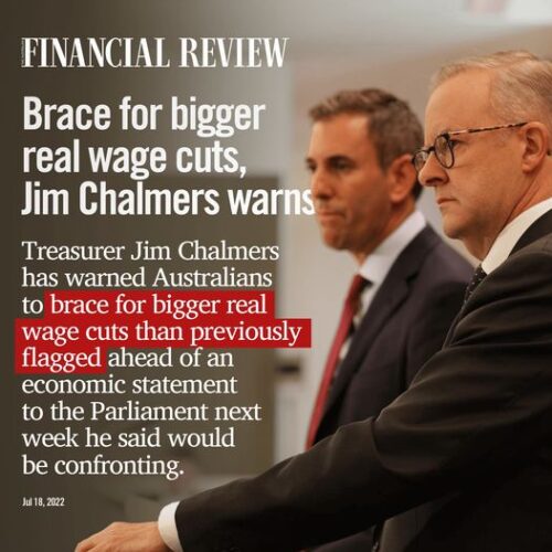 Labor promised to increase real wages. They now seem to be c...