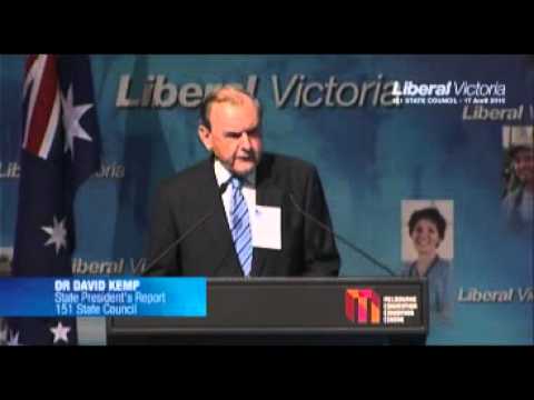 Liberal Victoria: State President, the Hon Dr David Kemp’s speech to 151st Liberal State Council