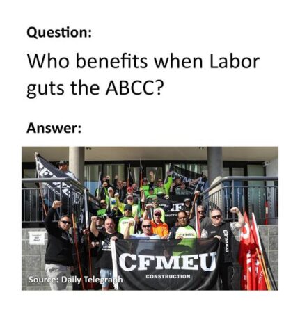 The Albanese Labor Government will do anything to appease the CFMEU an...