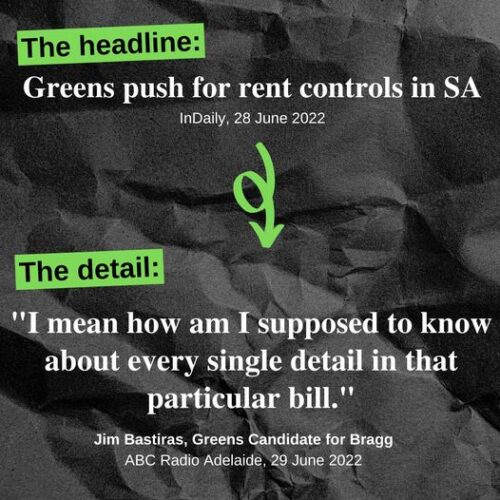 One day after the Greens announce a key policy and it seems ...