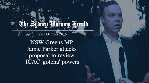 Vote 1 Greens - Jamie Parker for Balmain