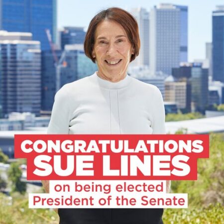 Congratulations to Senator Sue Lines on being elected as Labor's first...