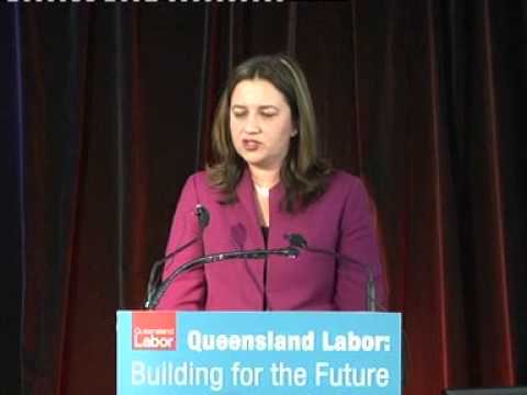 Leader of the Opposition Annastacia Palaszczuk speaks to ALP (Qld) State Conference