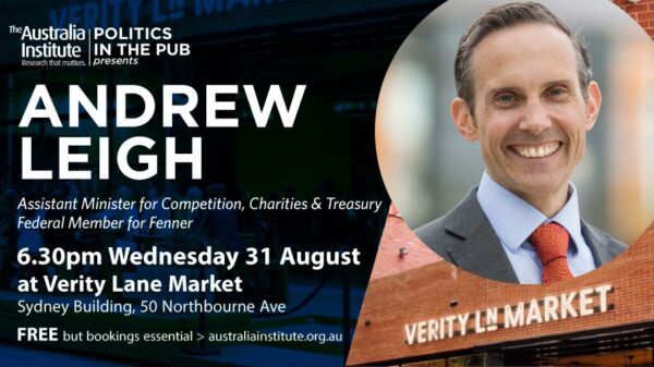Andrew Leigh: I’m speaking tonight at Politics in the Pub in #Canberra on “Reconnect…