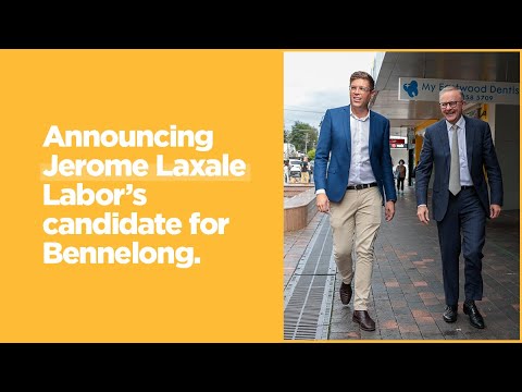 Announcing Jerome Laxale as Labor’s candidate for Bennelong.