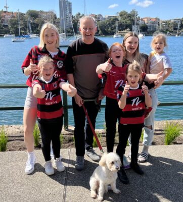 Ran into a ⁦passionate @NthSydneyBears⁩ family on their way to the foo...