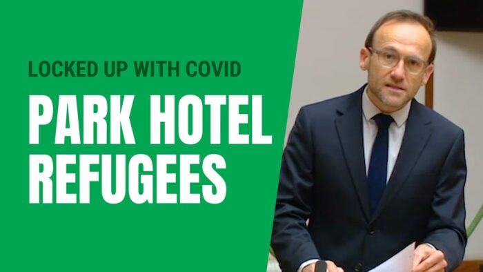 Australian Greens: Adam Bandt: Park Hotel Refugees locked up with Covid