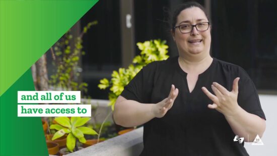 Auslan message about the Greens