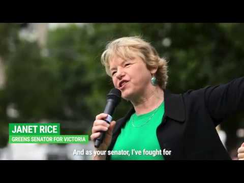 Janet Rice, your Senator for Victoria