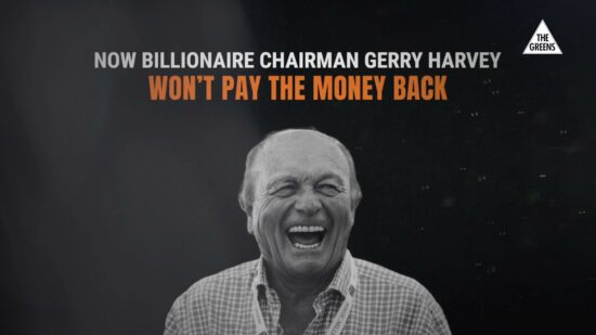 JobKeeper profiteers like Gerry Harvey must pay it back