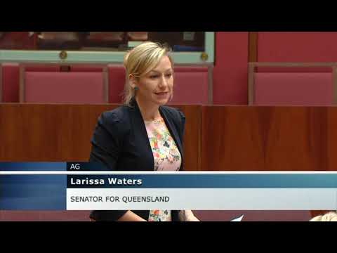 Australian Greens: Larissa Waters on China Stone Mine in Question Time