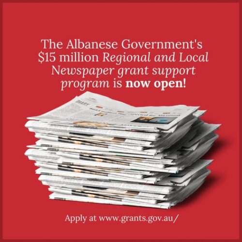 Applications are now open for the Albanese Government's newspaper gran...