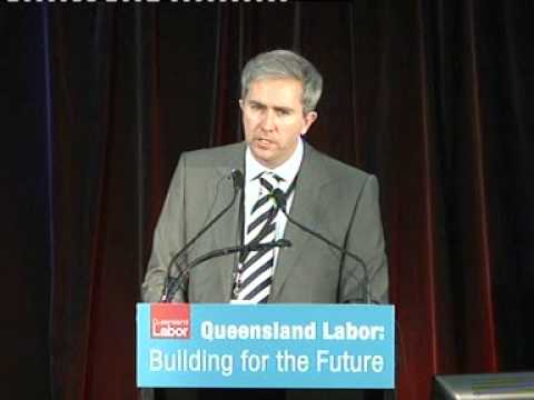 ALP (Qld) State Secretary Anthony Chisholm speaks to ALP (Qld) State Conference