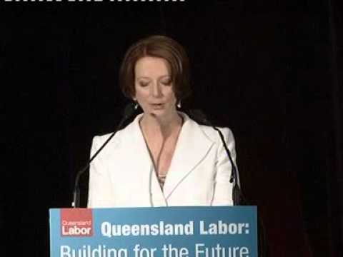 Prime Minister Julia Gillard speaks to ALP (Qld) State Conference