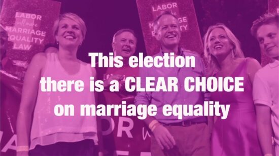 This election there is a choice on marriage equality