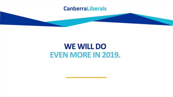 Canberra Liberals achievements in 2018