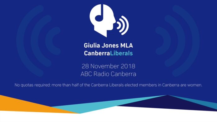 Canberra Liberals: No quotas required: more than half of the Canberra Liberals elected members in Canberra are women