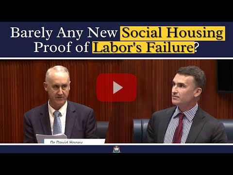 Dr David Honey – WA Liberal Leader: WA LABOR’S HOUSING FAILURES | Question Without Notice  Watch WA Labor’…