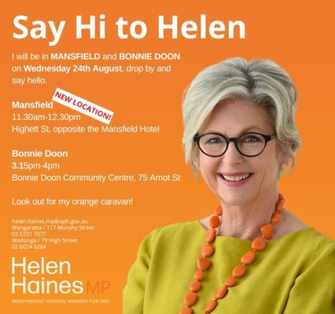 Helen Haines MP: NEW LOCATION FOR MANSFIELD…