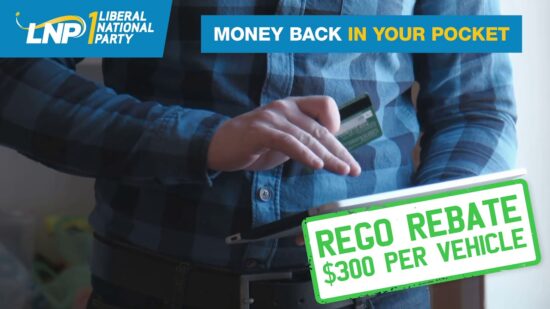 LNP – Liberal National Party: $300 Rego Rebate, Paid Before Christmas | Liberal National Party of Queensland