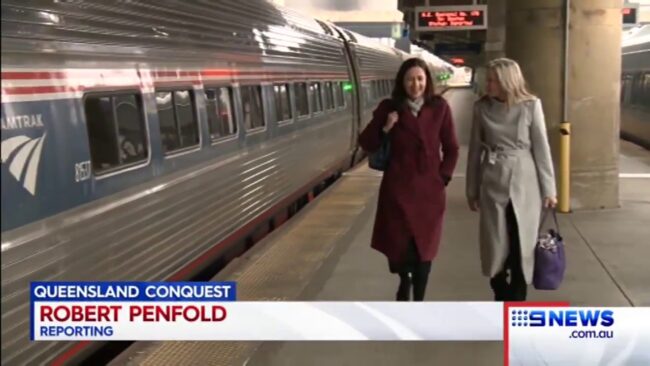 Annastacia Palaszczuk Rides a Train in the US!