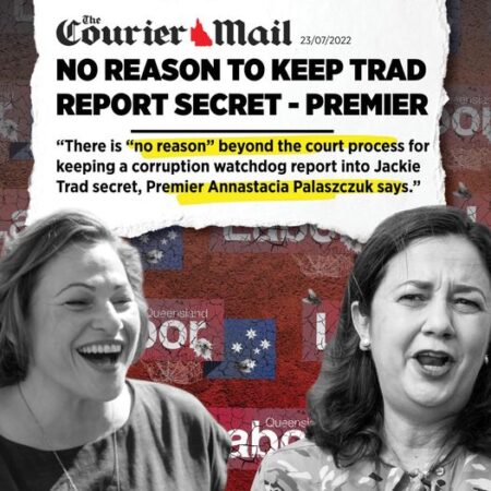 Premier Palaszczuk says a CCC report should be released, while at the ...