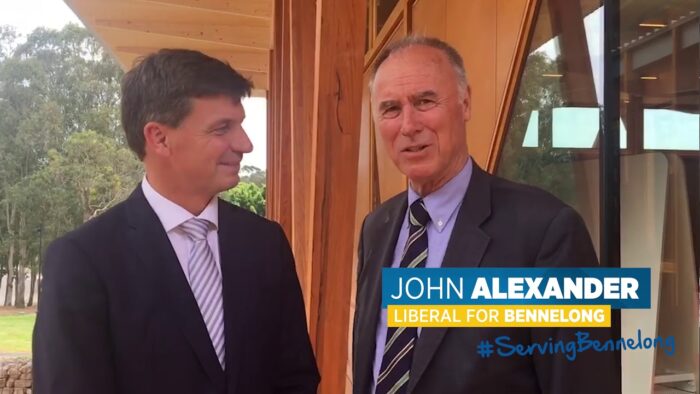Angus Taylor MP with Liberal Candidate for Bennelong John Alexander
