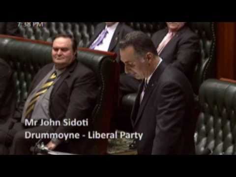 Liberal Party NSW: John Sidoti’s Maiden Speech