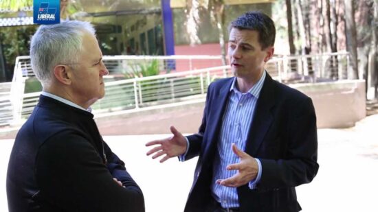 Shayne Mallard with Malcolm Turnbull in standing up against violence in Kings Cross