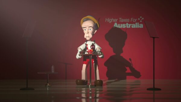 Liberal Party of Australia: Billnocchio at his campaign launch 🤥
