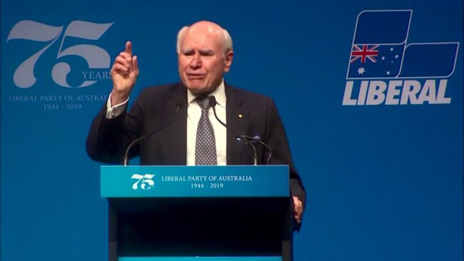 Liberal Party of Australia: Highlights from John Howard’s speech at the Liberal Party’s 75th Anniversary Dinner