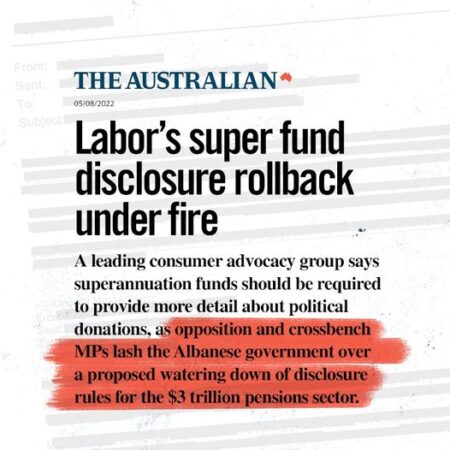 Why would Albanese be pushing for less transparency for industry super...