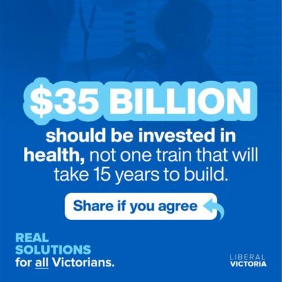 Daniel Andrews wants to spend $35 billion on one train....