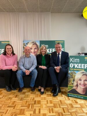 Peter Walsh: Was great to be in #Shepparton today with Nationals candidate Kim O’Ke…