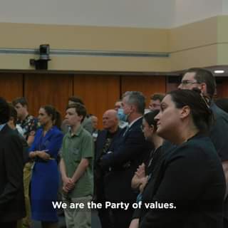 "We're the Party that believes in our values and puts our values into ...