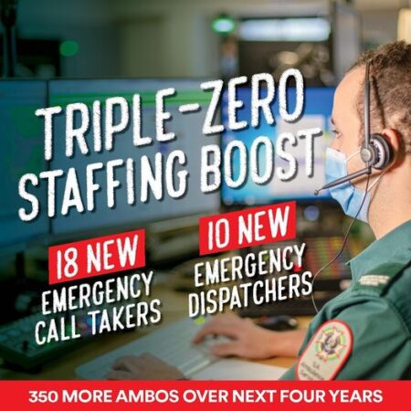 The Malinauskas Labor Government delivers a staffing boost for 000 cal...